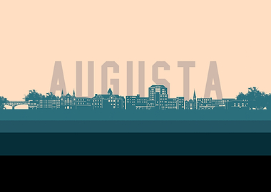 augusta me skyline retro