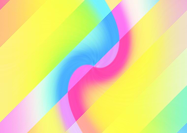 Rainbow pastel twirl lines