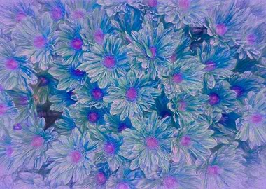 abstract daisy in bloom