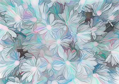 abstract daisy in bloom