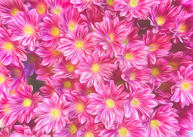 abstract daisy in bloom