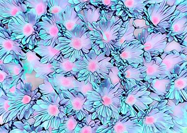 abstract daisy in bloom