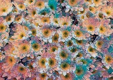 abstract daisy in bloom