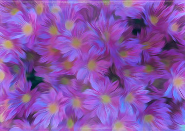 abstract daisy in bloom
