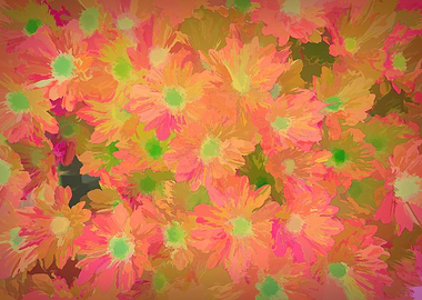 abstract daisy in bloom