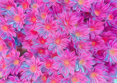 abstract daisy in bloom