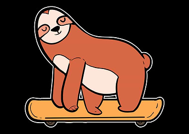 Sloth Skate Animal Lover G
