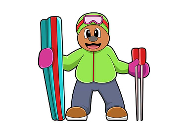 Bear Ski Skier