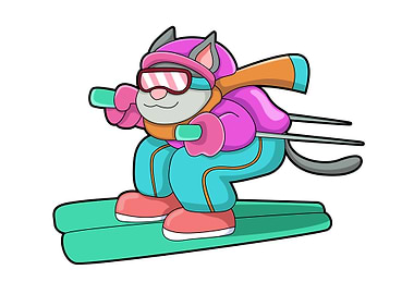 Cat Ski Skier Scarf