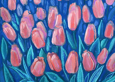 Tulips Field Spring Floral