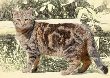 cute cat in the garden