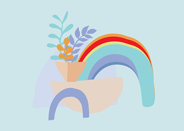 Rainbow Colorful Flowers