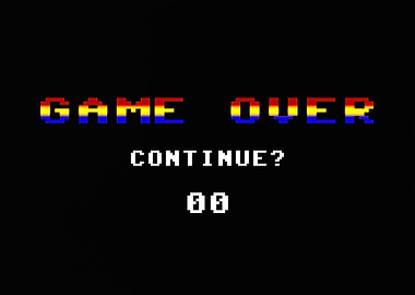 Game over 8bit continue b