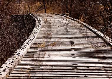 Old train trestle bridge