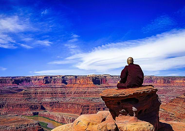 Meditating Monk Outback