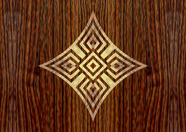 Abstract marquetry style