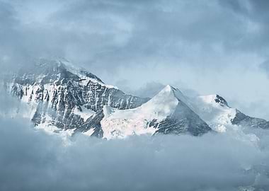 Snowcapped with clouds
