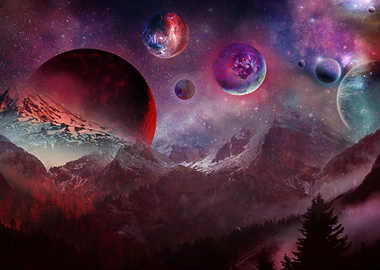 Mountains in Zy galaxy