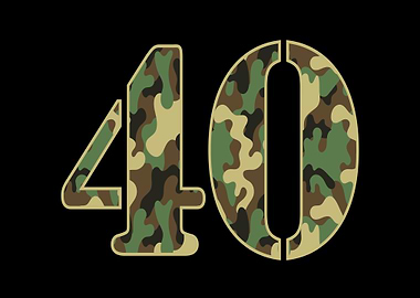 40th Birthday Soldier Camo