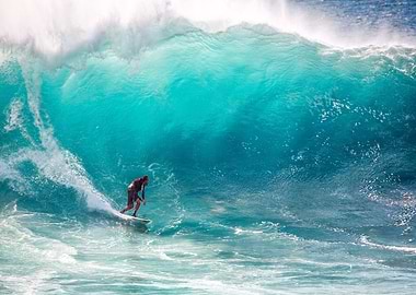 blue people under beach