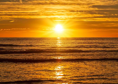 Beach sunset landscape