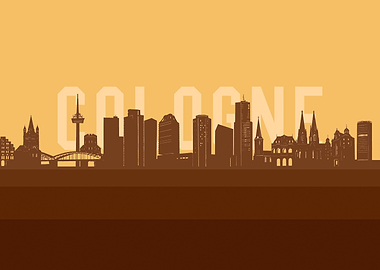 cologne skyline retro2