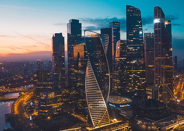 Moscow City Skyline Russia