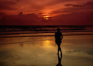 Sunset beach Thailand Asia