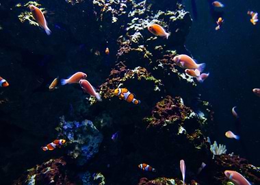 bright fish under sea