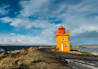 Lighthouse Iceland coast