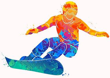 WATERCOLOR SNOWBOARD