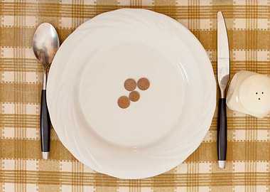 Dish plate cents broke