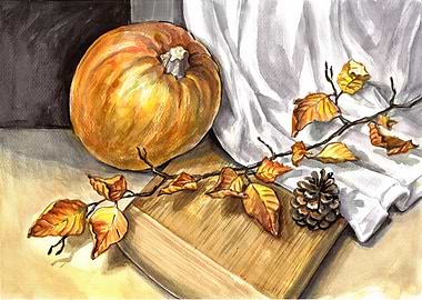 Still life with pumpkin