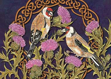 Goldfinches and Thistles