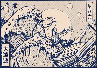 GREAT WAVE JAPANESE TOAD