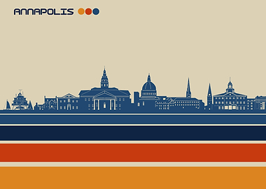 annapolis skyline retro 3