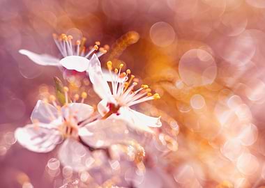Spring cherry,white flower