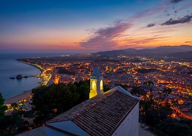 Night Illuminated Town