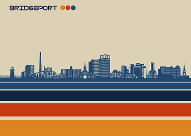 bridgeport skyline retro 3