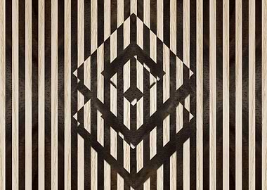 Op art in marquetry style