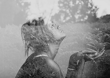 View of girl and tree in D