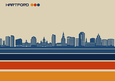 hartford skyline retro 3