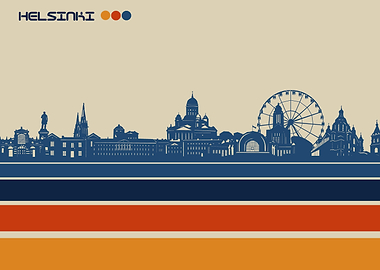 helsinki skyline retro 3