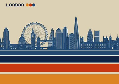 london skyline retro 3