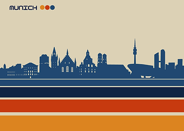 munich skyline retro 3