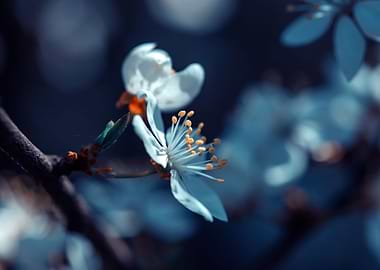 Spring cherry,white flower