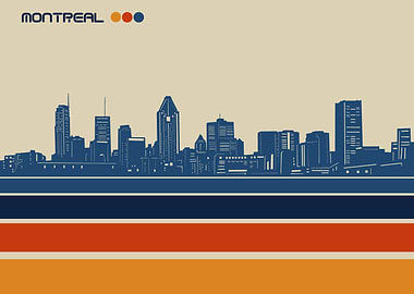 montreal skyline retro 3