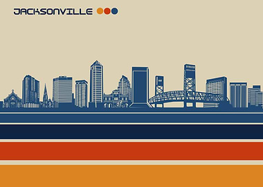 jacksonville skyline retro