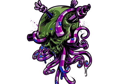 Skull And Octopus