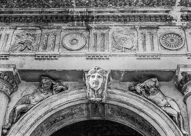 Venice Archway and Sculptu